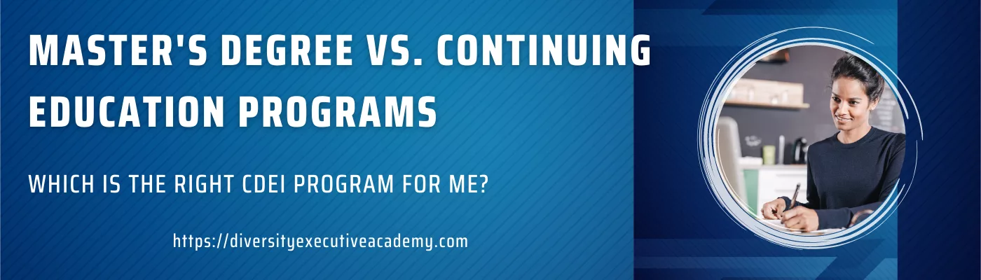 Master’s degree versus CDEI certification
